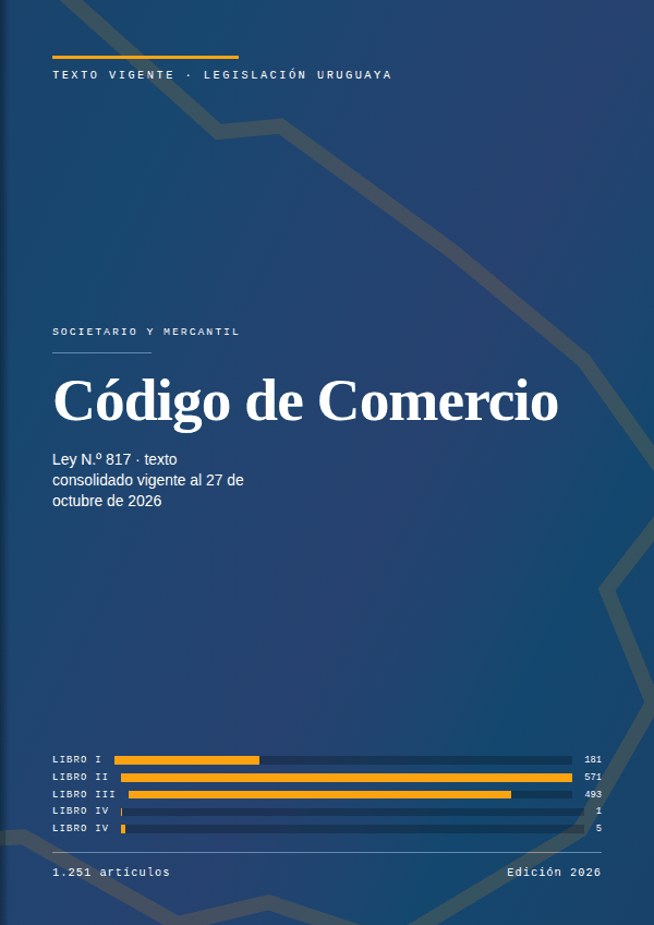 Portada de la edición en PDF de Código de Comercio, texto consolidado vigente al 27 de octubre de 2026