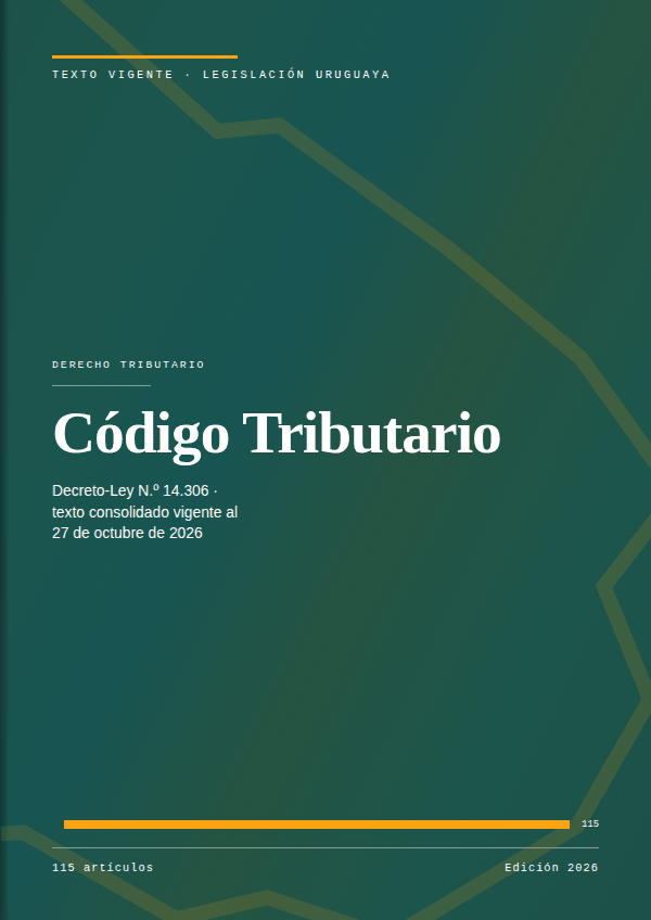 Portada de la edición en PDF de Código Tributario, texto consolidado vigente al 27 de octubre de 2026