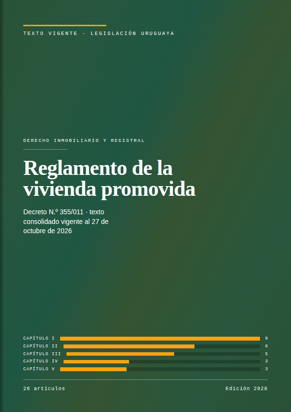 Portada de la edición en PDF de Reglamento de la vivienda promovida, texto consolidado vigente al 27 de octubre de 2026