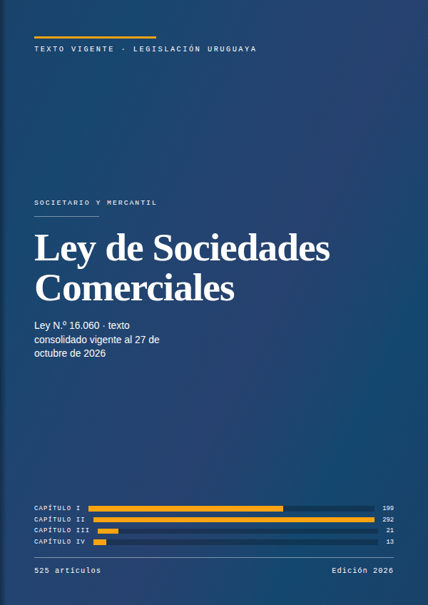 Portada de la edición en PDF de Ley de Sociedades Comerciales, texto consolidado vigente al 27 de octubre de 2026