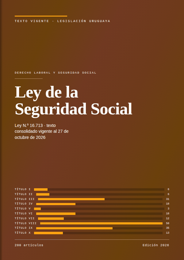 Portada de la edición en PDF de Ley de la Seguridad Social, texto consolidado vigente al 27 de octubre de 2026