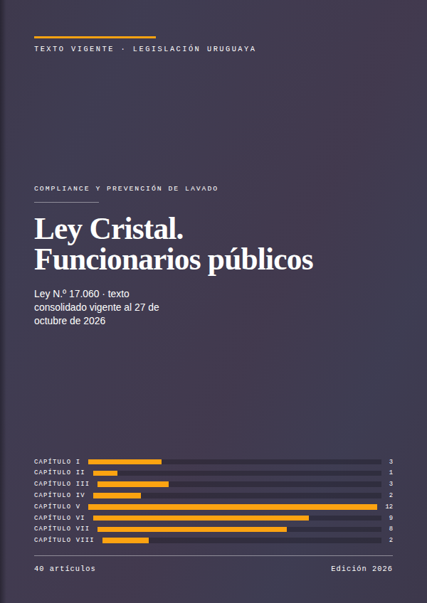 Portada de la edición en PDF de Ley Cristal. Funcionarios públicos, texto consolidado vigente al 27 de octubre de 2026