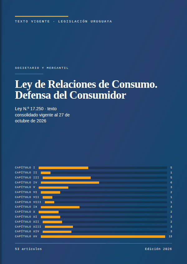 Portada de la edición en PDF de Ley de Relaciones de Consumo. Defensa del Consumidor, texto consolidado vigente al 27 de octubre de 2026