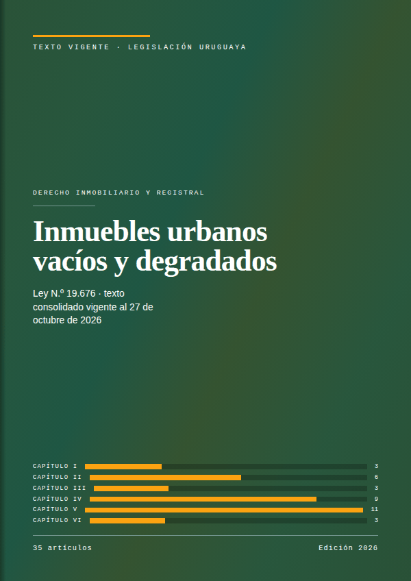 Portada de la edición en PDF de Inmuebles urbanos vacíos y degradados, texto consolidado vigente al 27 de octubre de 2026
