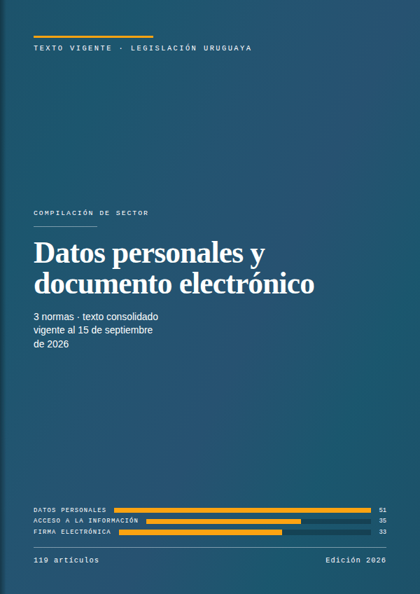 Carátula de la compilación de Datos personales y documento electrónico
